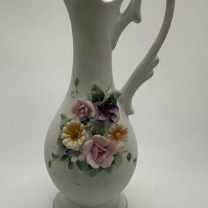 Lefton Floral Flower Vase Pitcher